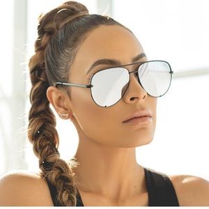 Quay Australia High Key Black Mirrored Sunglasses